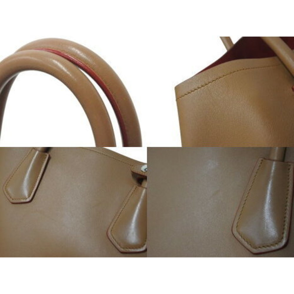 Prada Bag Two Brown Calfskin Triangular Leather R… - image 7